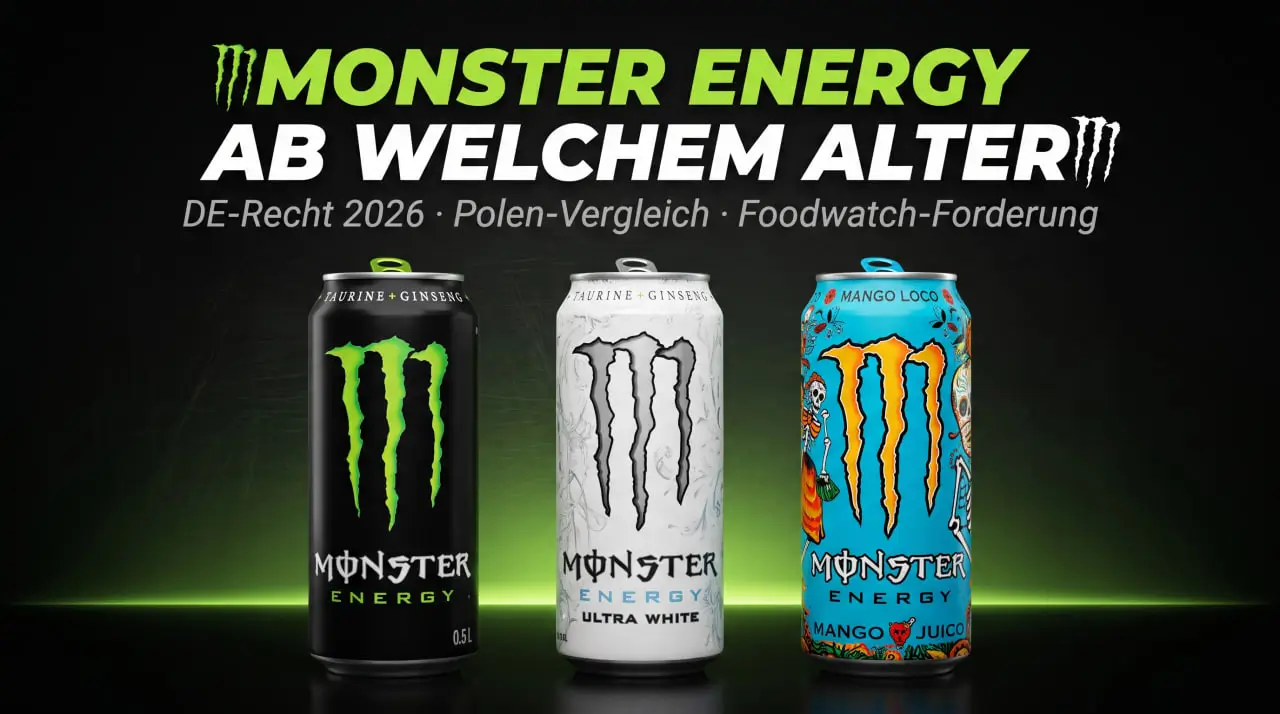 Monster Energy ab welchem Alter – DE-Regelung und EFSA-Empfehlungen