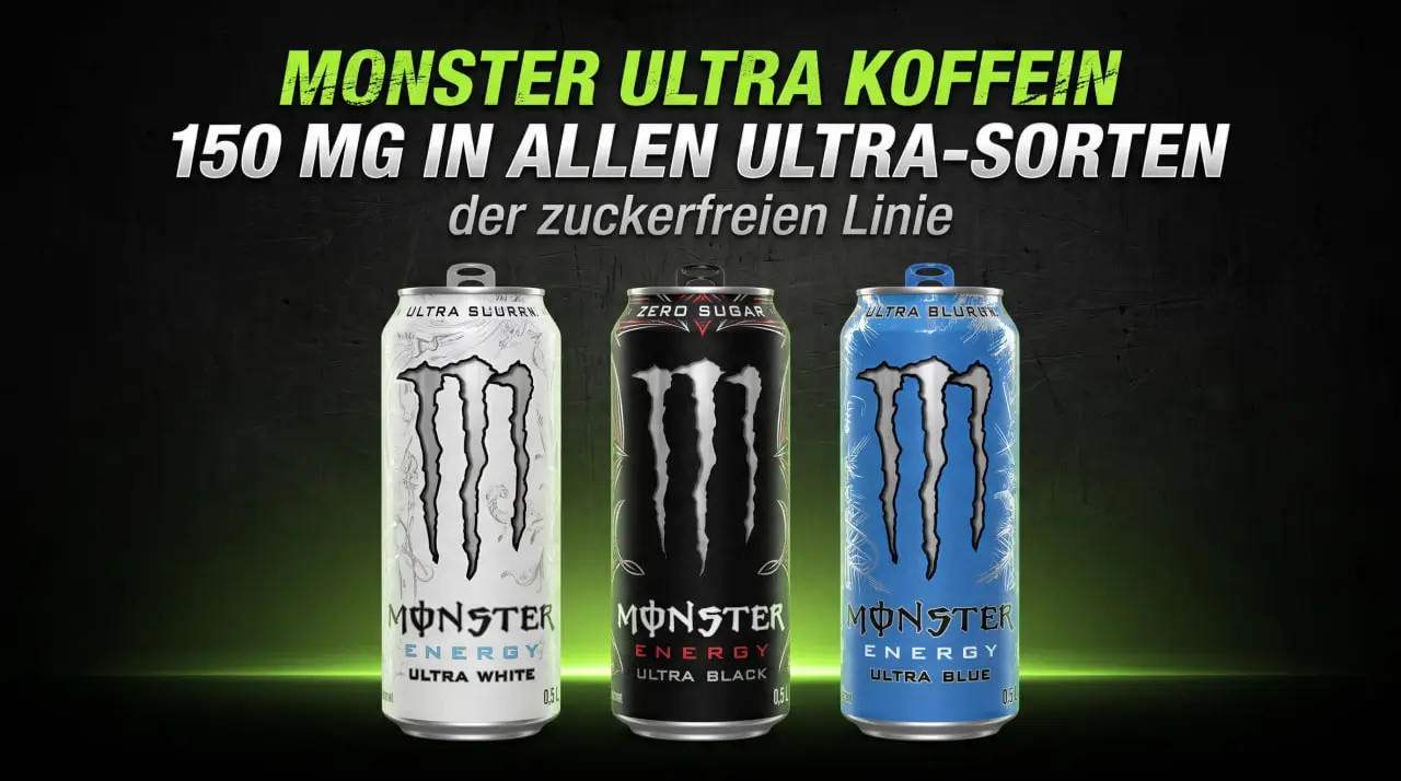 Monster Energy Ultra Koffein – alle Ultra-Varianten und ihre mg-Werte