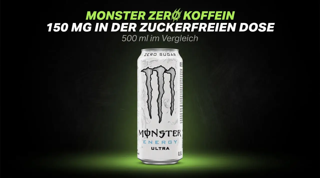 Monster Energy Zero Koffein – gleiche Koffeinmenge ohne Zucker