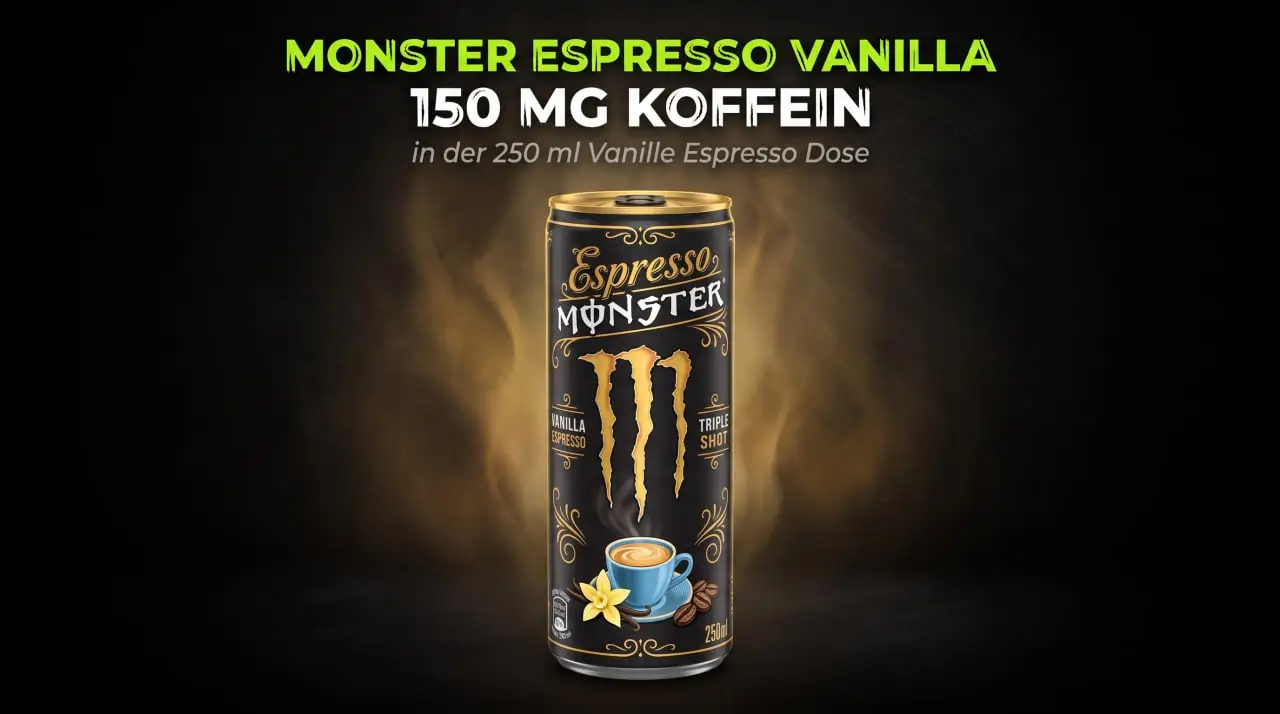 Monster Espresso Vanilla – Single-Flavor-Profil mit 160 mg in 250 ml